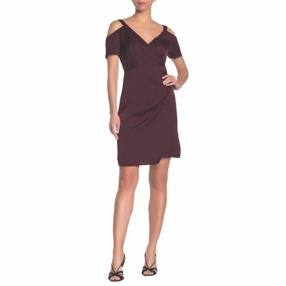 ALL SAINTS Cadia Cold Shoulder Wrap Dress